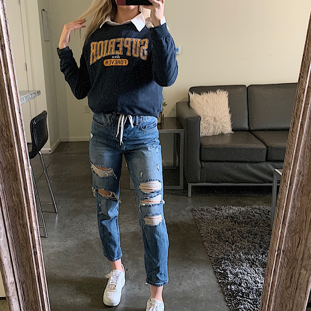 Superior Since Forever Navy Crewneck